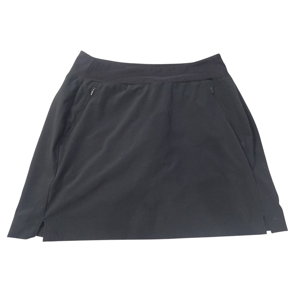 Athleta Soho Skort Black Athletic Golf Travel Mini Skirt with Pockets Womens 6